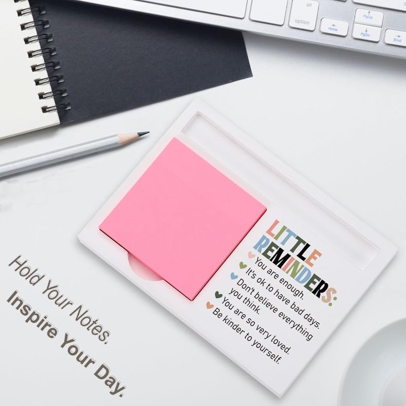 EFFJNSG Little Reminders Sticky Note Holder for Desk, Encouragement Gift for Friend, Coworker, Therapist, Teen Girl, Positive Affirmation Office Decor Note Pad Organizer for Women EDP229 - Image 2
